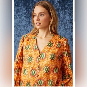 Marie Oliver Imogene Blouse marigold Trellis Small
